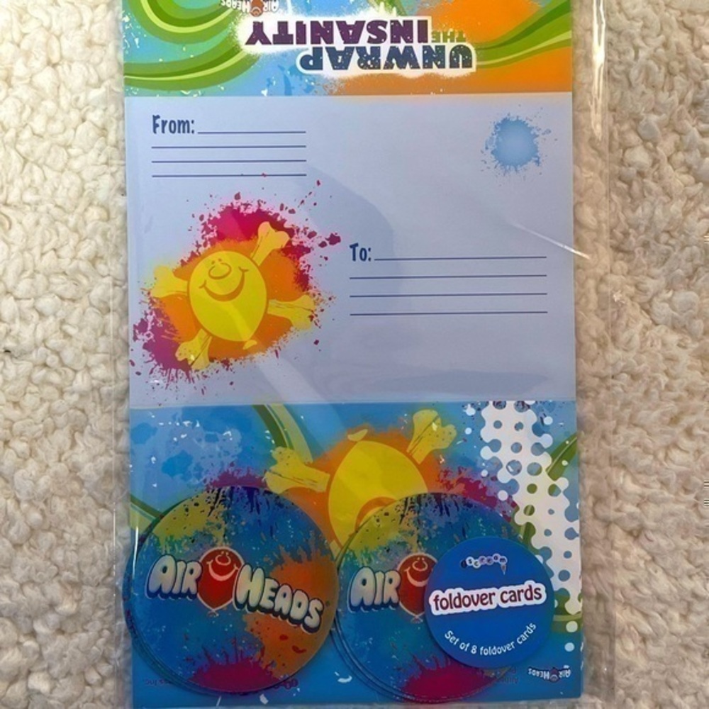 IScream “Air Heads” Foldover Notecards